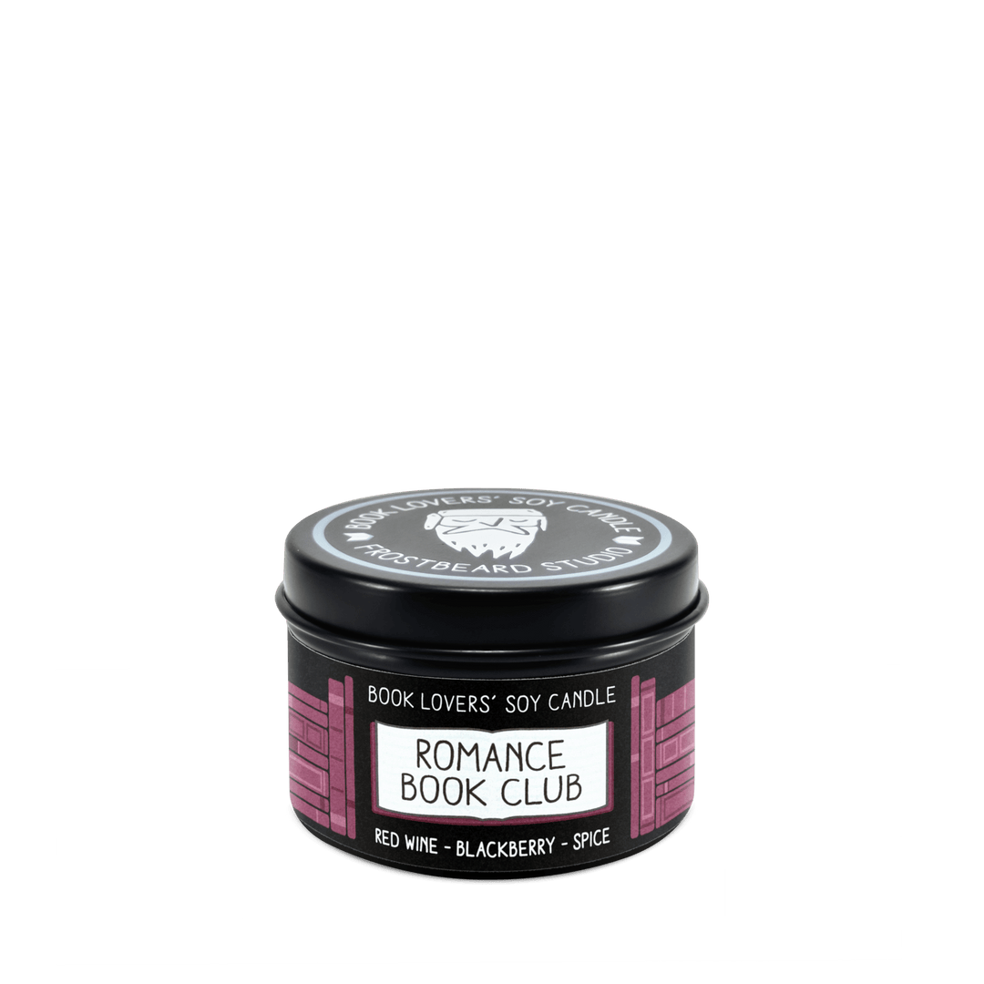 Romance Book Club  -  2 oz Tin  -  Book Lovers' Soy Candle  -  Frostbeard Studio
