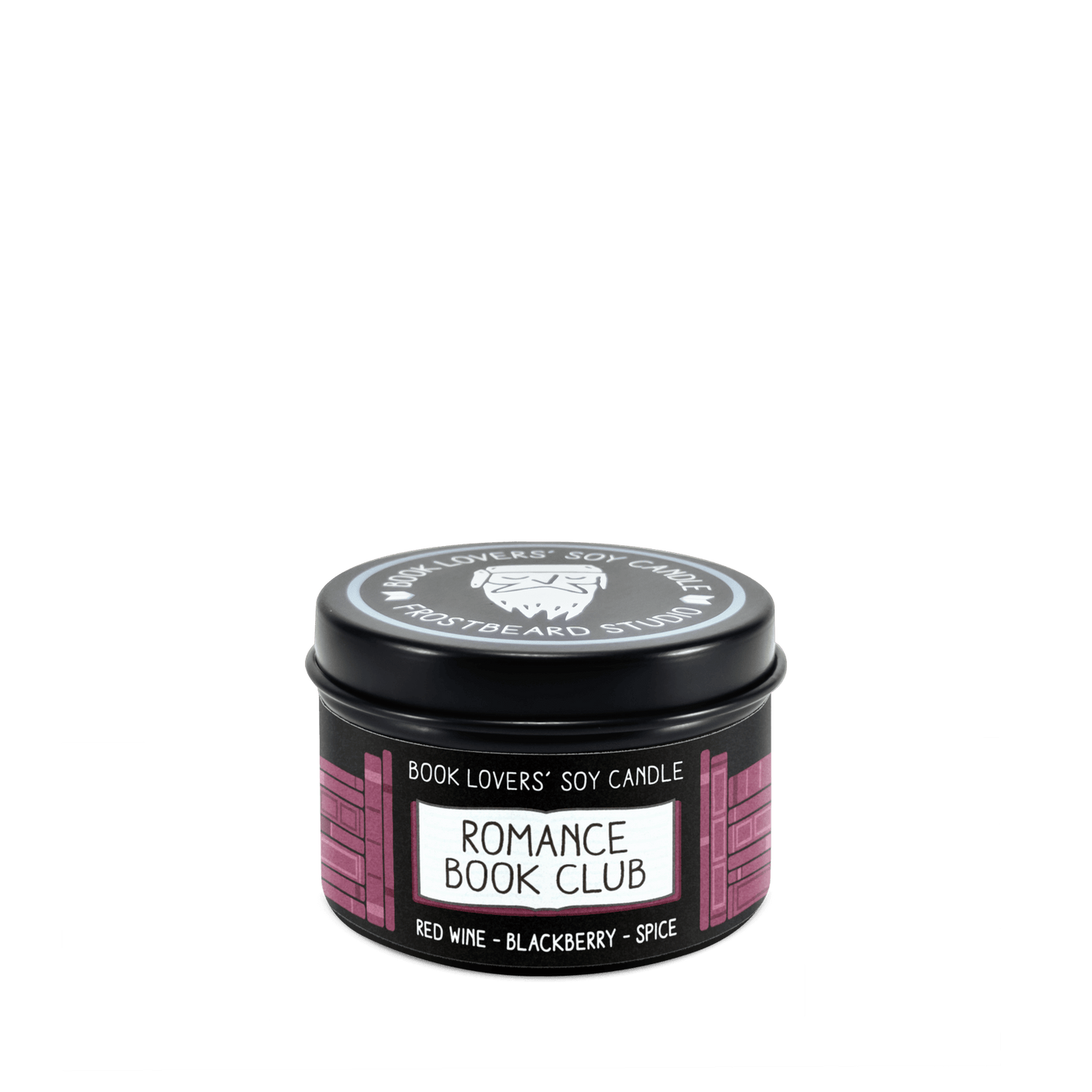 Romance Book Club - 2 oz Tin - Book Lovers' Soy Candle - Frostbeard Studio