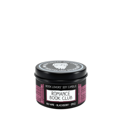 Romance Book Club - 2 oz Tin - Book Lovers' Soy Candle - Frostbeard Studio