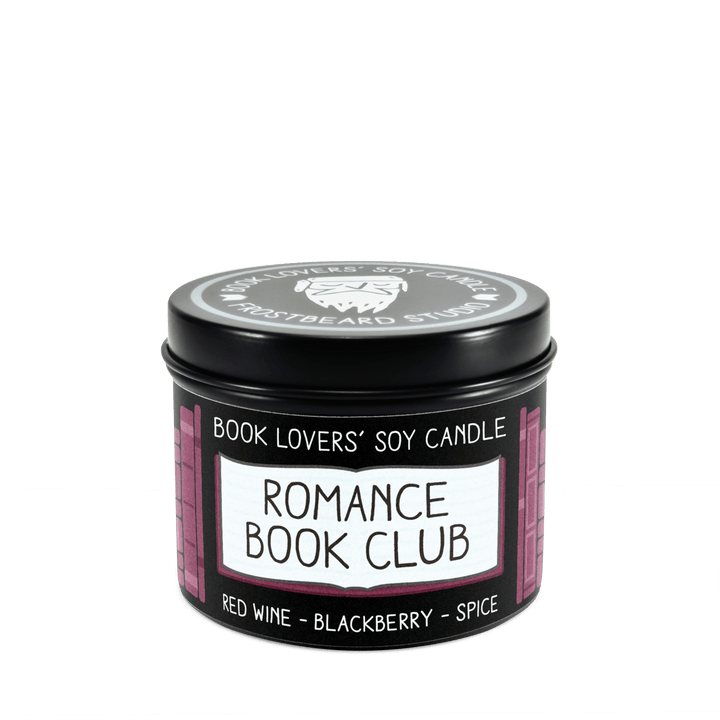 Romance Book Club  -  4 oz Tin  -  Book Lovers' Soy Candle  -  Frostbeard Studio
