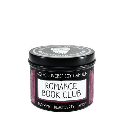 Romance Book Club - 4 oz Tin - Book Lovers' Soy Candle - Frostbeard Studio