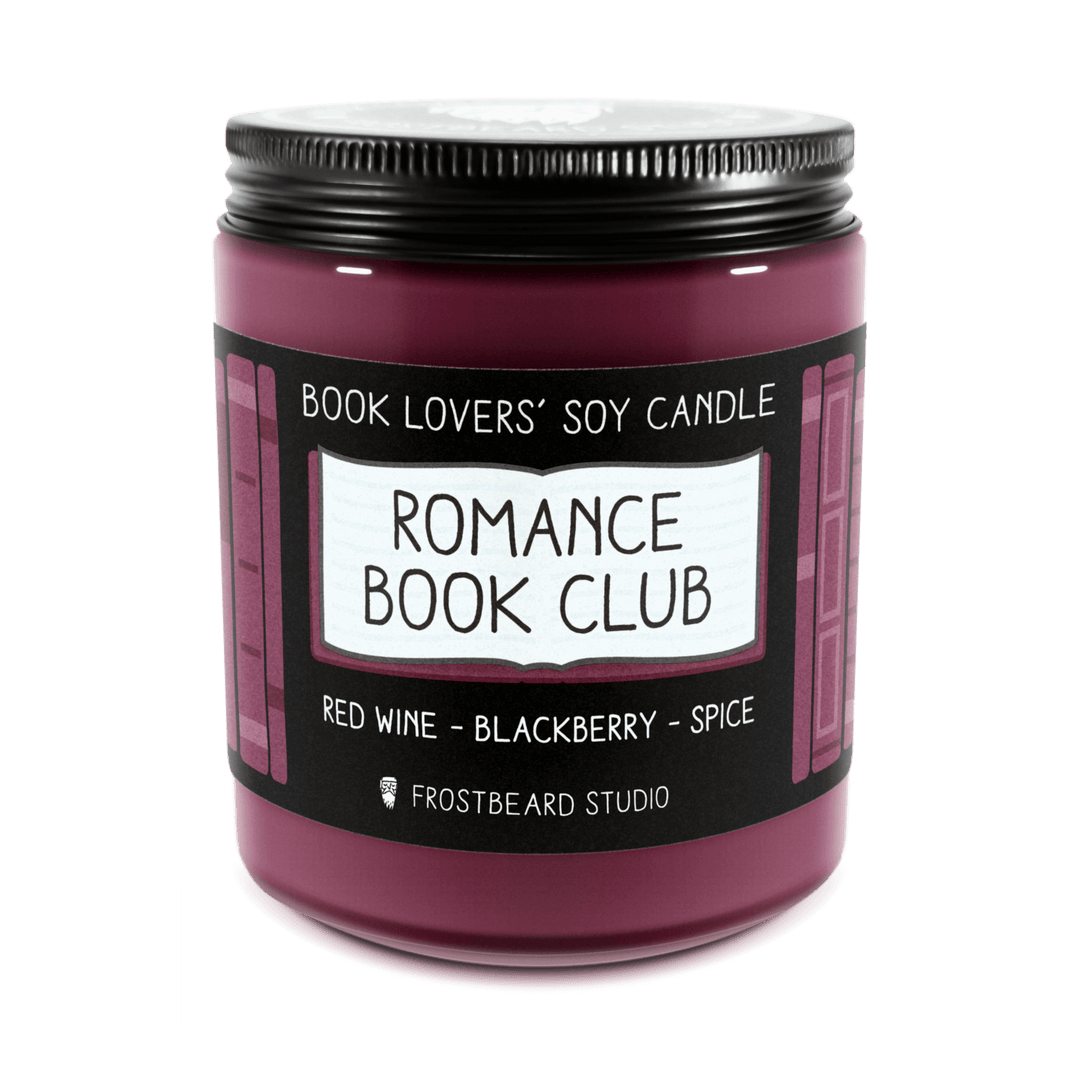 Romance Book Club  -  8 oz Jar  -  Book Lovers' Soy Candle  -  Frostbeard Studio