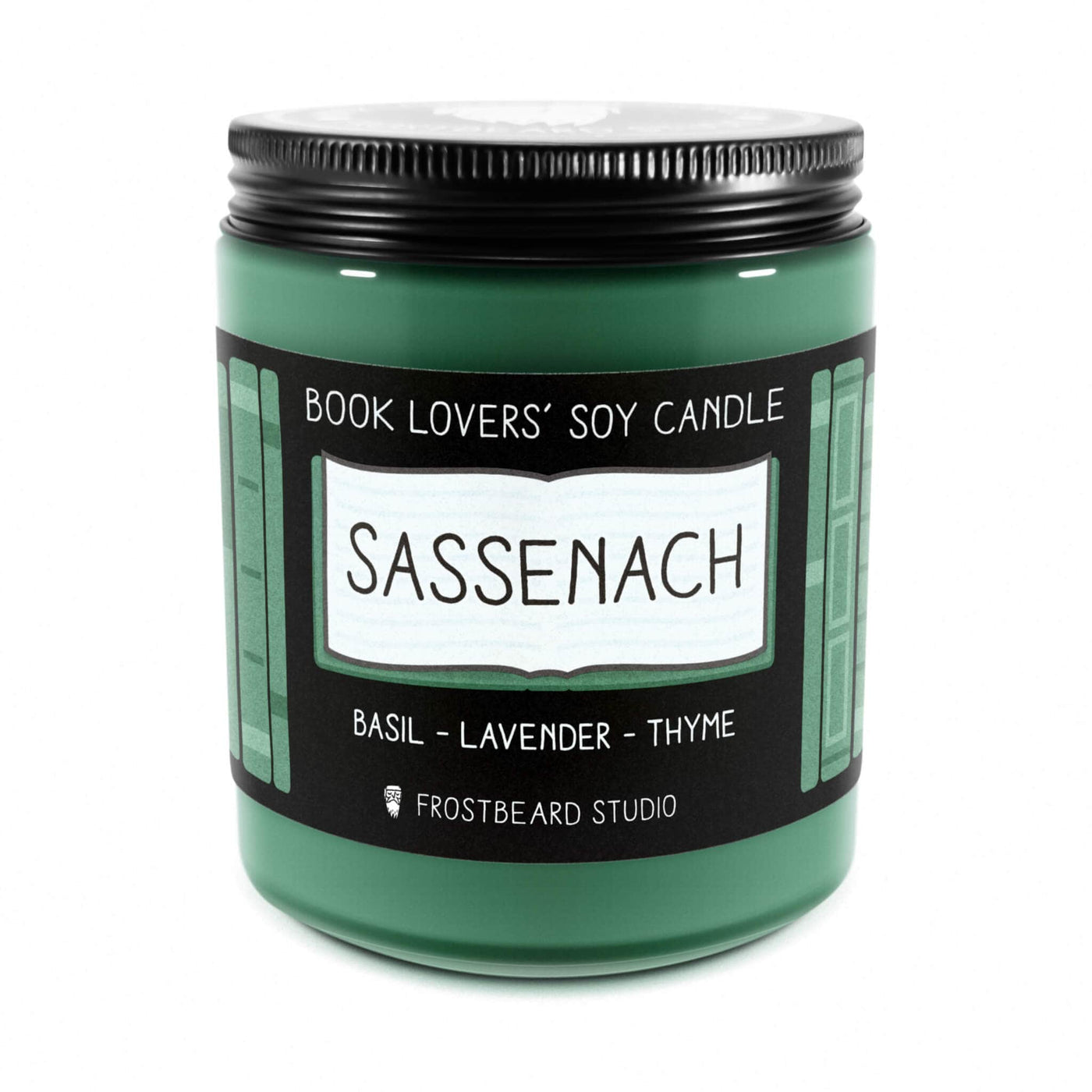 Sassenach - 8 oz Jar - Book Lovers' Soy Candle - Frostbeard Studio