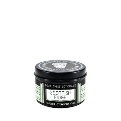 Scottish Ridge - 2 oz Tin - Book Lovers' Soy Candle - Frostbeard Studio