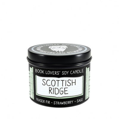 Scottish Ridge - 4 oz Tin - Book Lovers' Soy Candle - Frostbeard Studio