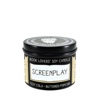 Screenplay - 4 oz Tin - Book Lovers' Soy Candle - Frostbeard Studio