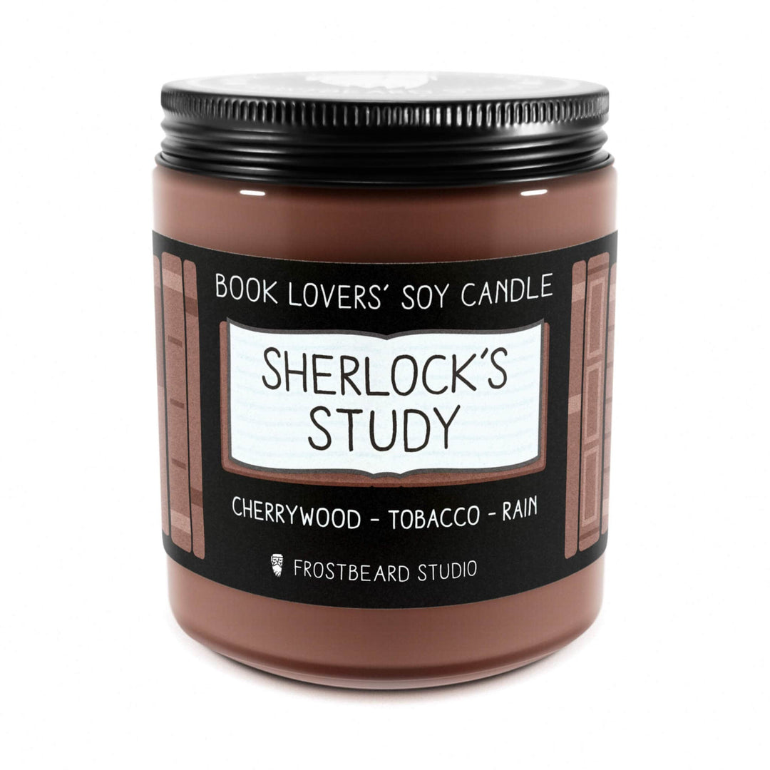 Sherlock's Study  -  8 oz Jar  -  Book Lovers' Soy Candle  -  Frostbeard Studio