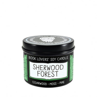 Sherwood Forest - 4 oz Tin - Book Lovers' Soy Candle - Frostbeard Studio
