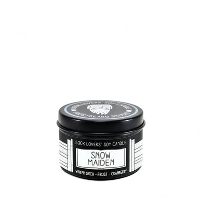 Snow Maiden - 2 oz Tin - Book Lovers' Soy Candle - Frostbeard Studio