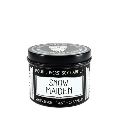 Snow Maiden - 4 oz Tin - Book Lovers' Soy Candle - Frostbeard Studio