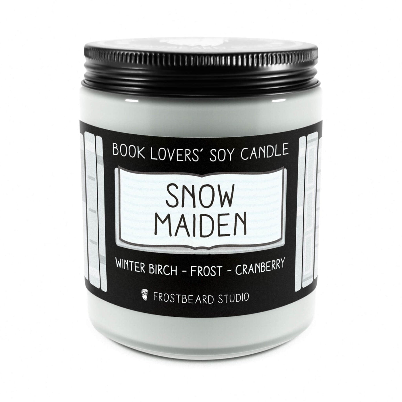 Snow Maiden - 8 oz Jar - Book Lovers' Soy Candle - Frostbeard Studio