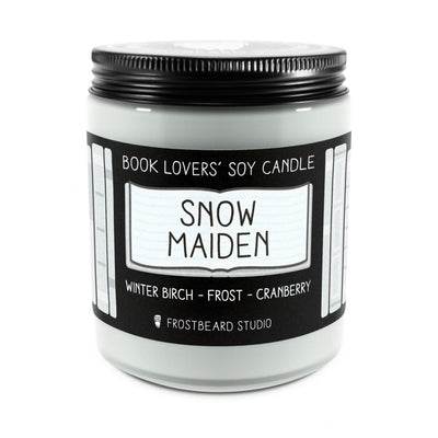 Snow Maiden  -  8 oz Jar  -  Book Lovers' Soy Candle  -  Frostbeard Studio