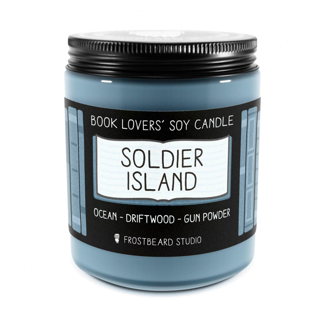 Soldier Island  -  8 oz Jar  -  Book Lovers' Soy Candle  -  Frostbeard Studio