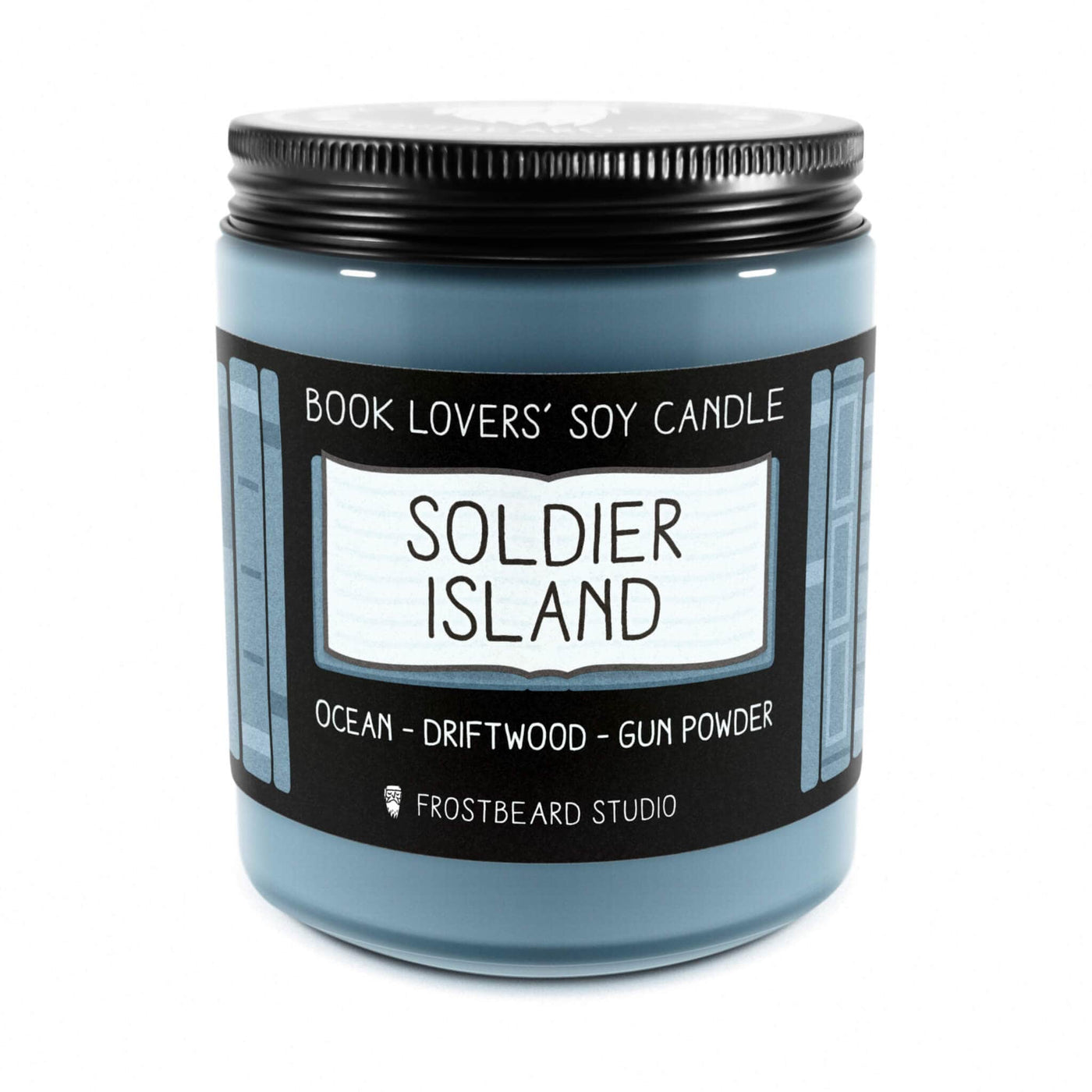 Soldier Island - 8 oz Jar - Book Lovers' Soy Candle - Frostbeard Studio