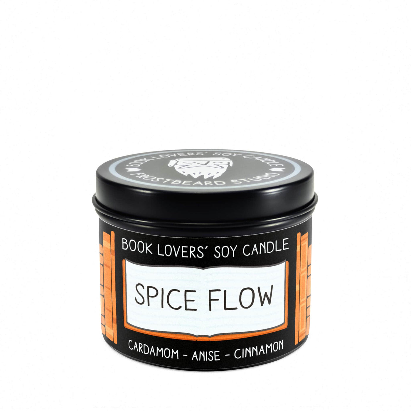Spice Flow - 4 oz Tin - Book Lovers' Soy Candle - Frostbeard Studio