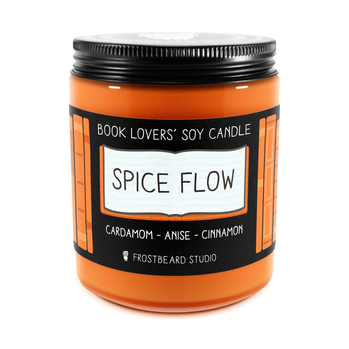 Spice Flow - 8 oz Jar - Book Lovers' Soy Candle - Frostbeard Studio