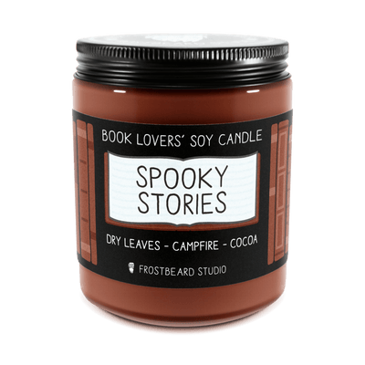 Spooky Stories  -  8 oz Jar  -  Book Lovers' Soy Candle  -  Frostbeard Studio