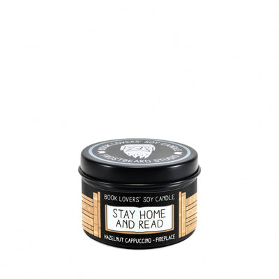 Stay Home and Read  -  2 oz Tin  -  Book Lovers' Soy Candle  -  Frostbeard Studio