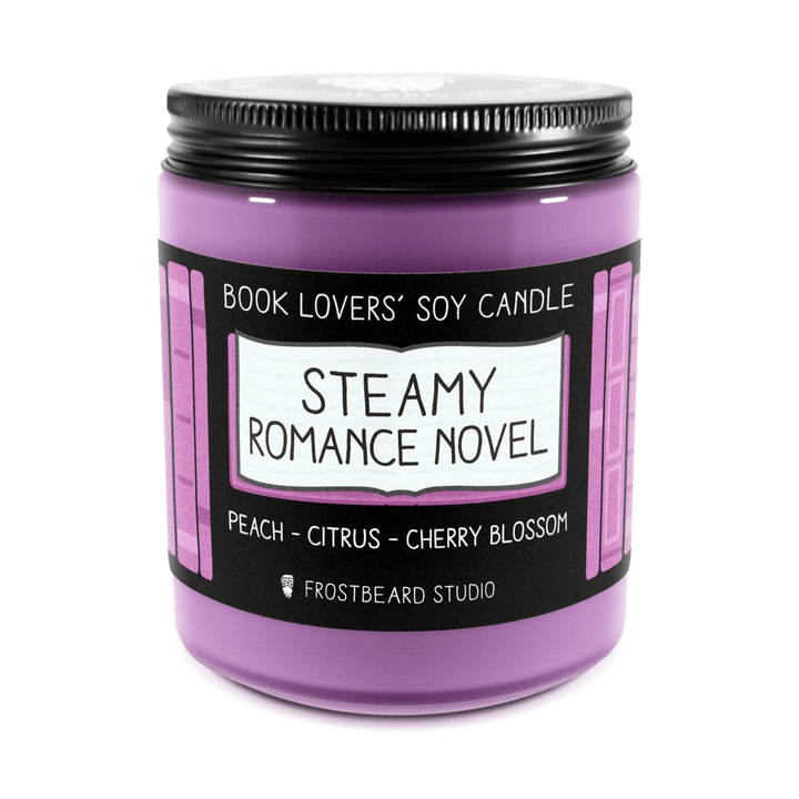 Steamy Romance Novel  -  8 oz Jar  -  Book Lovers' Soy Candle  -  Frostbeard Studio