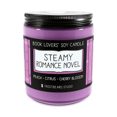 Steamy Romance Novel - 8 oz Jar - Book Lovers' Soy Candle - Frostbeard Studio