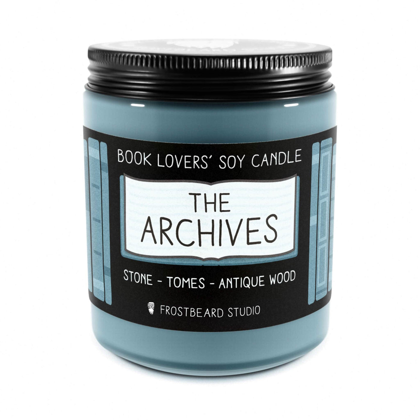 The Archives - 8 oz Jar - Book Lovers' Soy Candle - Frostbeard Studio