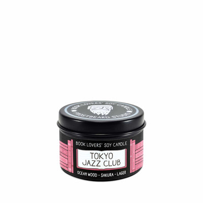Tokyo Jazz Club - 2 oz Tin - Book Lovers' Soy Candle - Frostbeard Studio