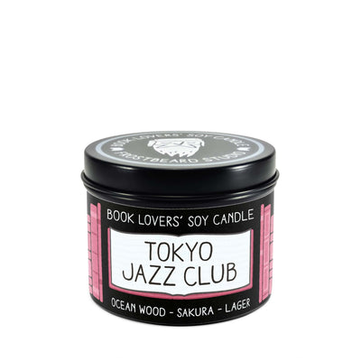Tokyo Jazz Club - 4 oz Tin - Book Lovers' Soy Candle - Frostbeard Studio