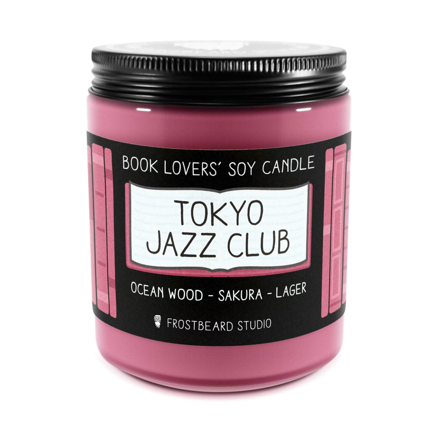 Tokyo Jazz Club - 8 oz Jar - Book Lovers' Soy Candle - Frostbeard Studio