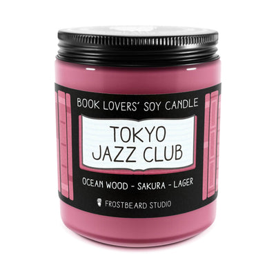 Tokyo Jazz Club - 8 oz Jar - Book Lovers' Soy Candle - Frostbeard Studio