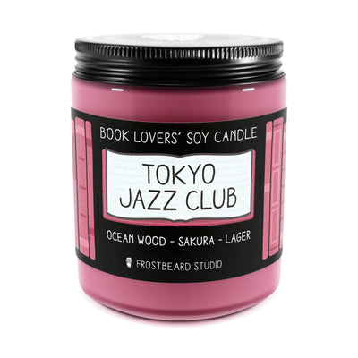 Tokyo Jazz Club  -  8 oz Jar  -  Book Lovers' Soy Candle  -  Frostbeard Studio