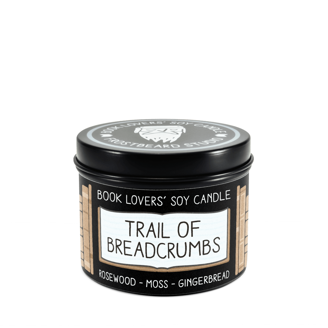 Trail of Breadcrumbs  -  4 oz Tin  -  Book Lovers' Soy Candle  -  Frostbeard Studio