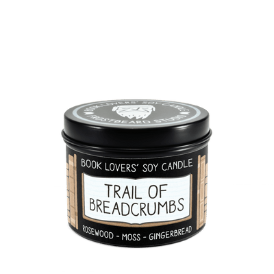 Trail of Breadcrumbs  -  4 oz Tin  -  Book Lovers' Soy Candle  -  Frostbeard Studio