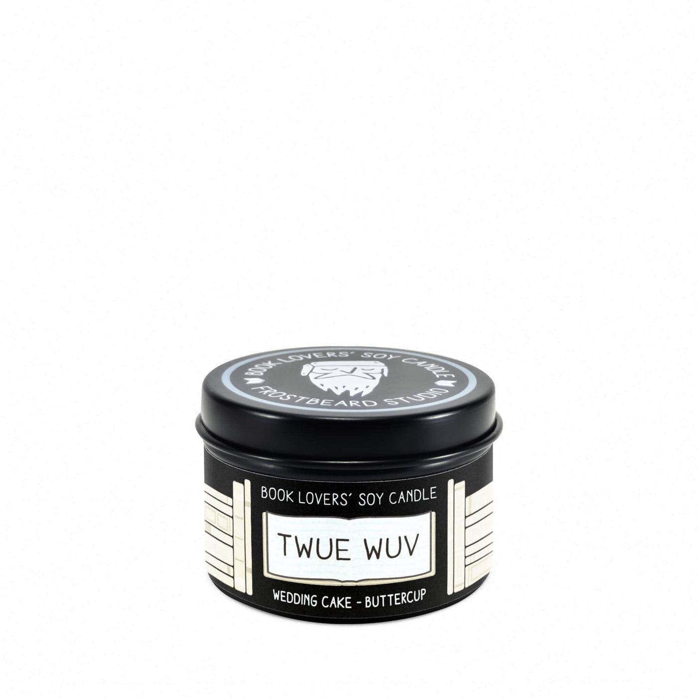 Twue Wuv - 2 oz Tin - Book Lovers' Soy Candle - Frostbeard Studio