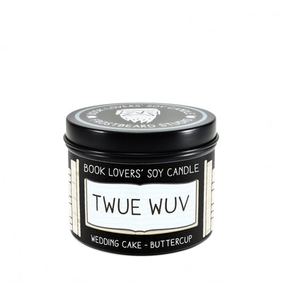 Twue Wuv - 4 oz Tin - Book Lovers' Soy Candle - Frostbeard Studio