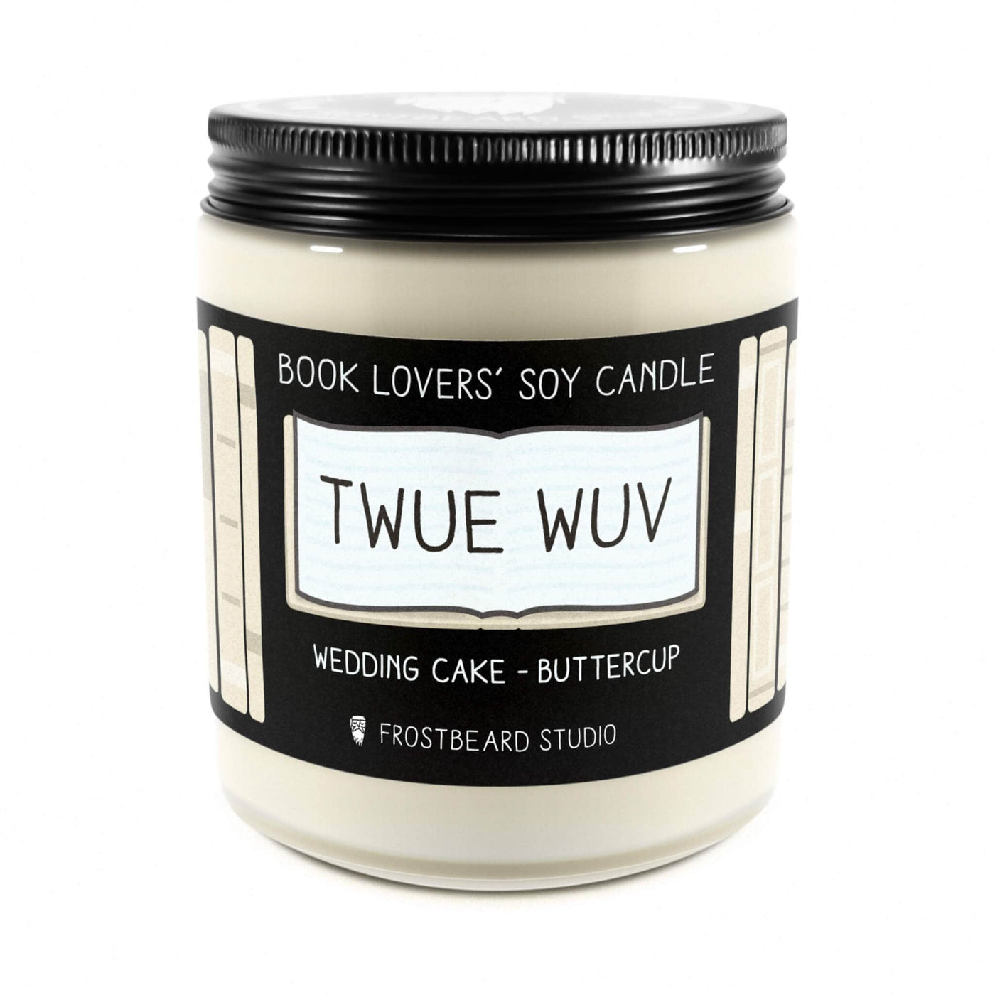 Twue Wuv - 8 oz Jar - Book Lovers' Soy Candle - Frostbeard Studio