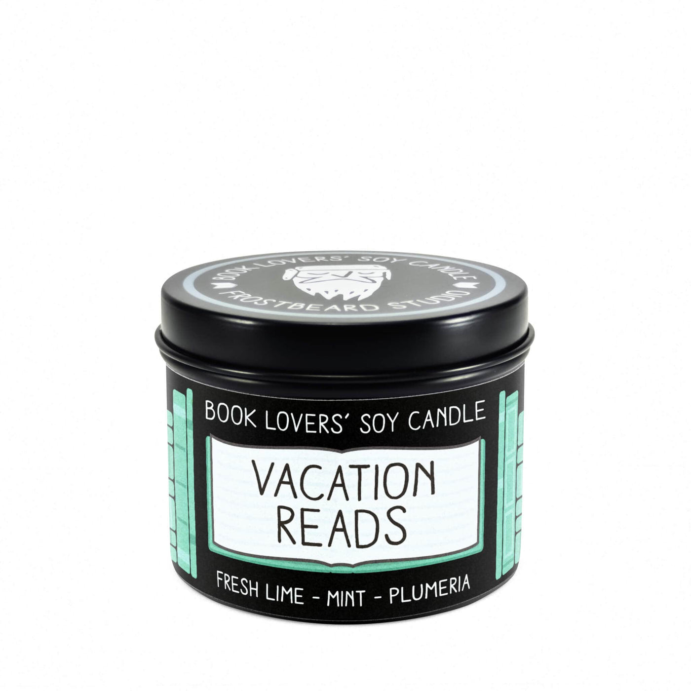 Vacation Reads  -  4 oz Tin  -  Book Lovers' Soy Candle  -  Frostbeard Studio