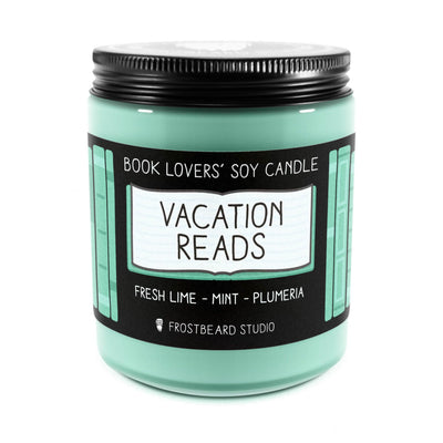 Vacation Reads  -  8 oz Jar  -  Book Lovers' Soy Candle  -  Frostbeard Studio