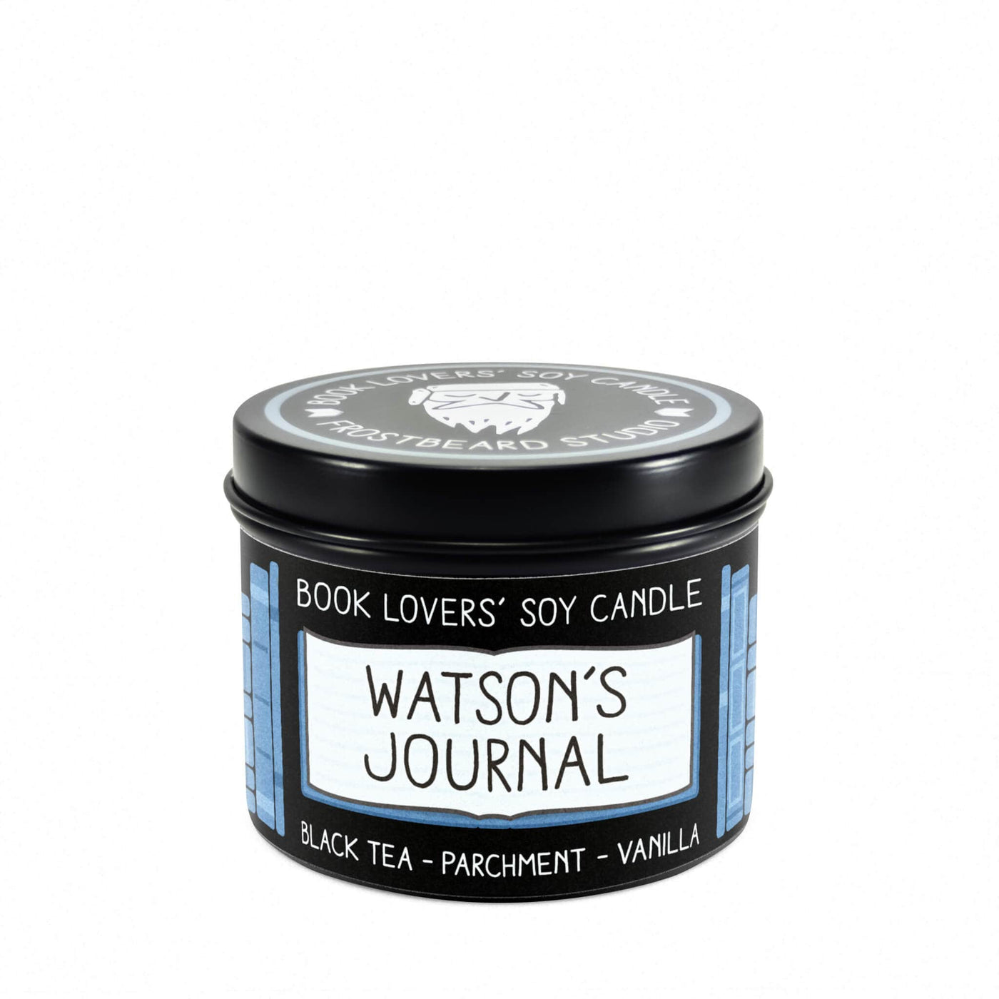 Watson's Journal - 4 oz Tin - Book Lovers' Soy Candle - Frostbeard Studio