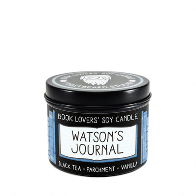 Watson's Journal  -  4 oz Tin  -  Book Lovers' Soy Candle  -  Frostbeard Studio