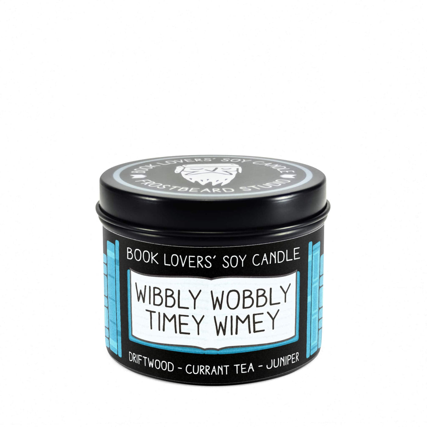Wibbly Wobbly Timey Wimey - 4 oz Tin - Book Lovers' Soy Candle - Frostbeard Studio