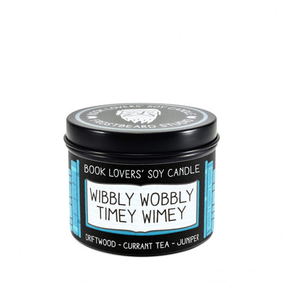 Wibbly Wobbly Timey Wimey - 4 oz Tin - Book Lovers' Soy Candle - Frostbeard Studio