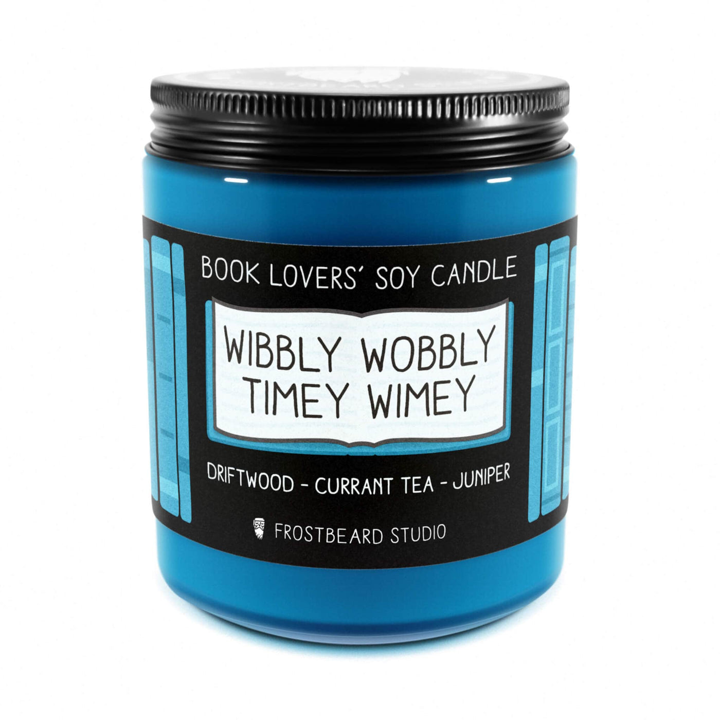 Wibbly Wobbly Timey Wimey - 8 oz Jar - Book Lovers' Soy Candle - Frostbeard Studio
