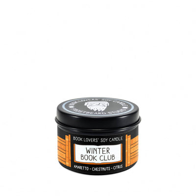 Winter Book Club - 2 oz Tin - Book Lovers' Soy Candle - Frostbeard Studio