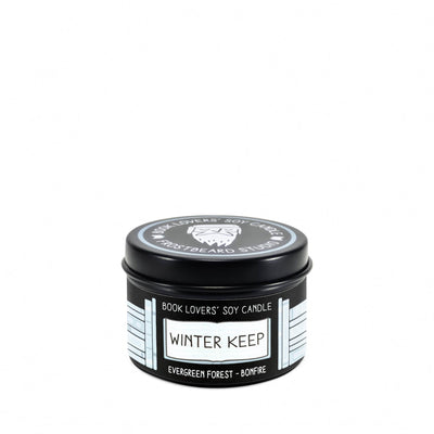 Winter Keep - 2 oz Tin - Book Lovers' Soy Candle - Frostbeard Studio