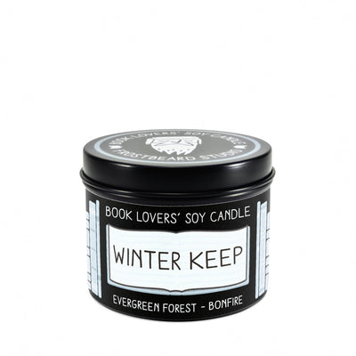 Winter Keep - 4 oz Tin - Book Lovers' Soy Candle - Frostbeard Studio