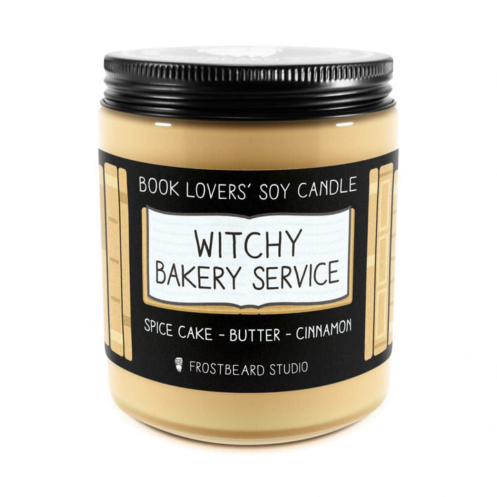 Witchy Bakery Service  -  8 oz Jar  -  Book Lovers' Soy Candle  -  Frostbeard Studio
