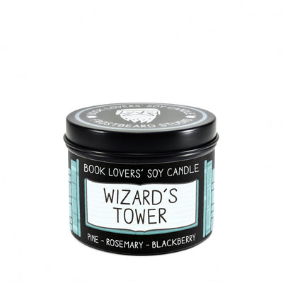 Wizard's Tower - 4 oz Tin - Book Lovers' Soy Candle - Frostbeard Studio