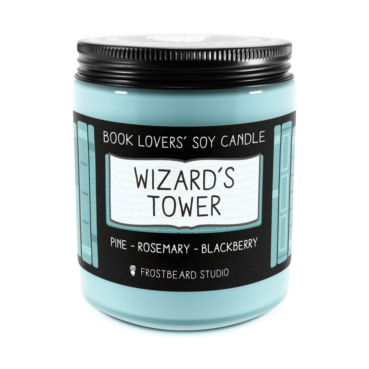 Wizard's Tower  -  8 oz Jar  -  Book Lovers' Soy Candle  -  Frostbeard Studio