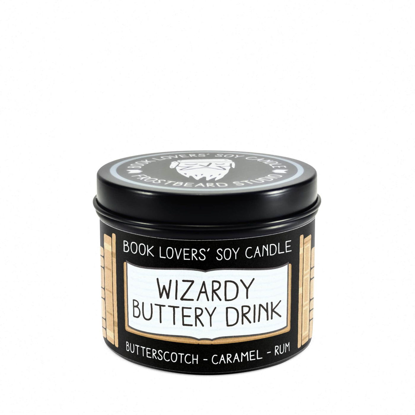 Wizardy Buttery Drink - 4 oz Tin - Book Lovers' Soy Candle - Frostbeard Studio