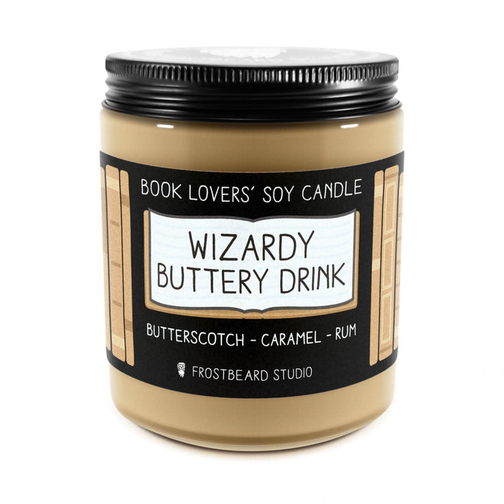 Wizardy Buttery Drink  -  8 oz Jar  -  Book Lovers' Soy Candle  -  Frostbeard Studio